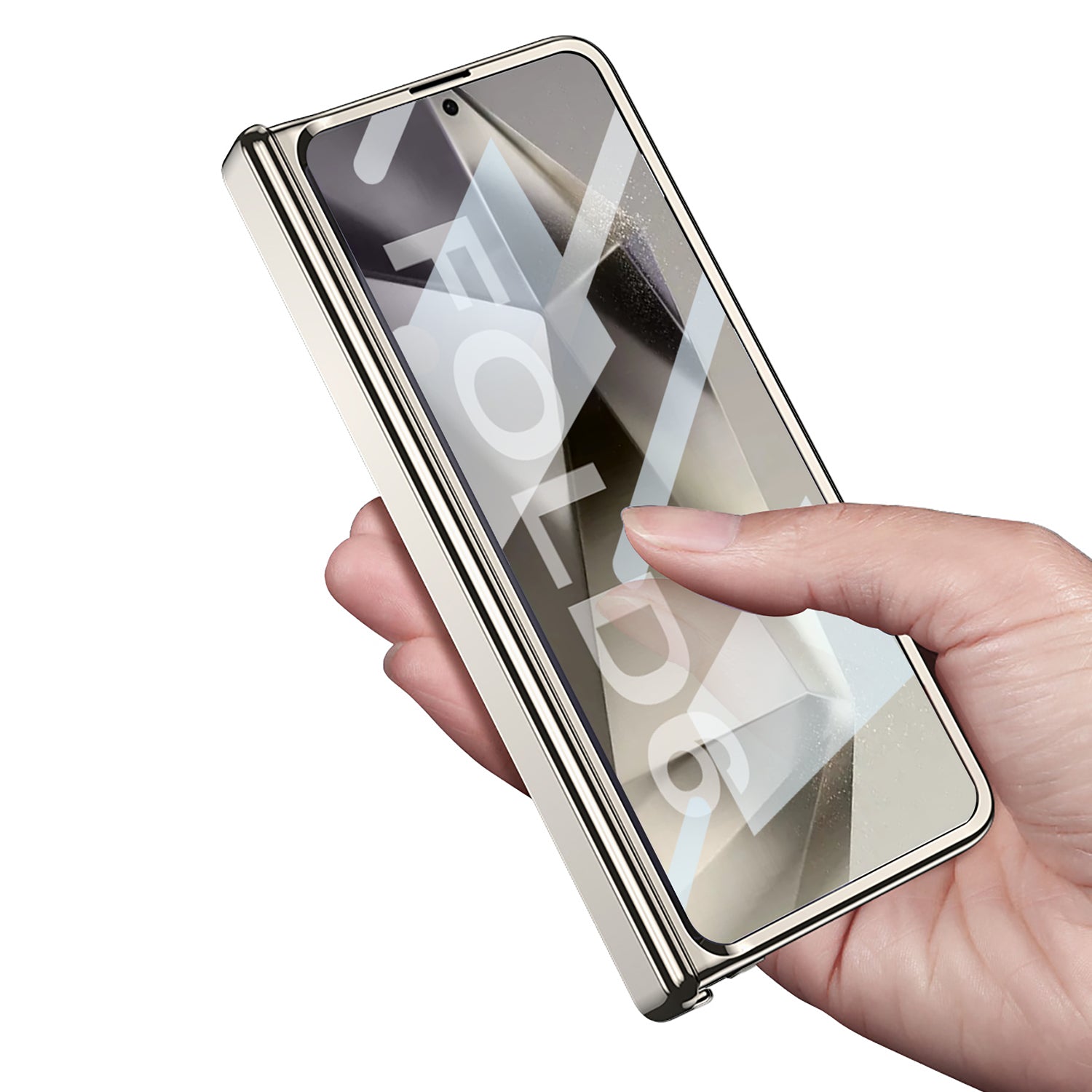 GKK For Samsung Galaxy Z Fold6 5G Case Electroplated Magnetic Hinge PC Phone Cover with Screen Film - Grey GKK For Samsung Galaxy Z Fold6 5G Case Electroplated Magnetic Hinge PC Phone Cover with Screen Film - Grey